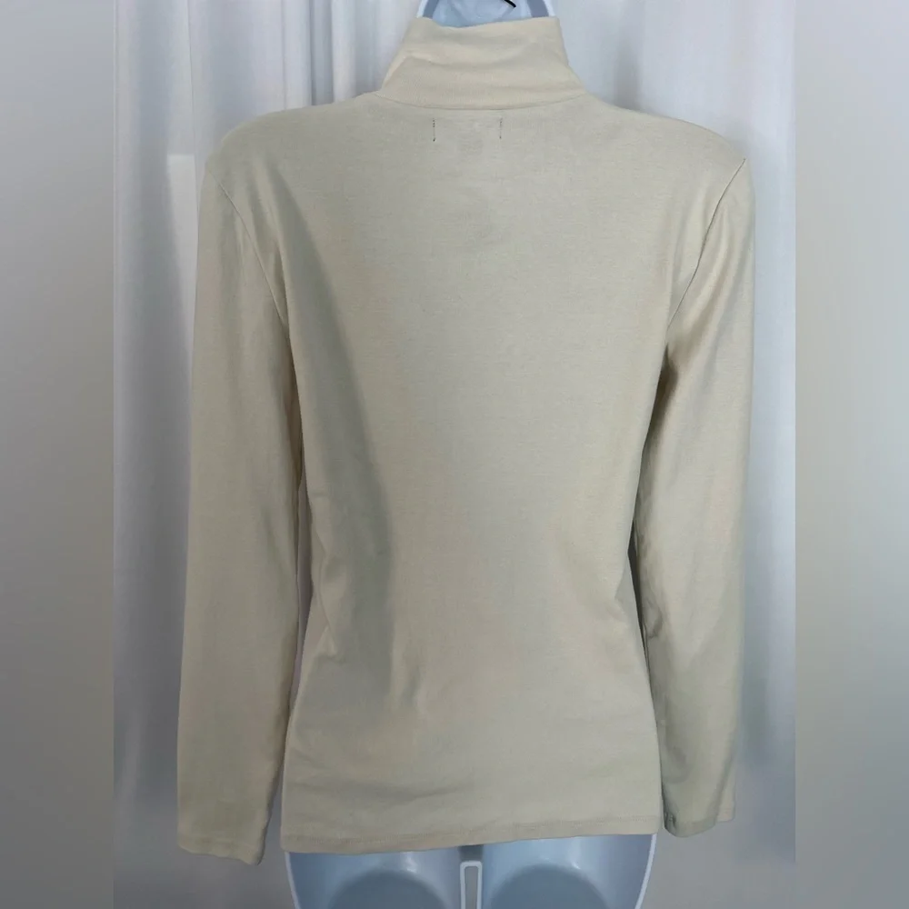 J.Crew Elegant Cream Turtleneck Top (791)